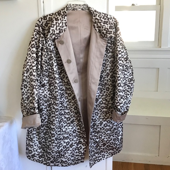 DENNIS BASSO Reversible Leopard Print Jacket Trench Coat Women’s Plus Size 3X - Picture 2 of 16